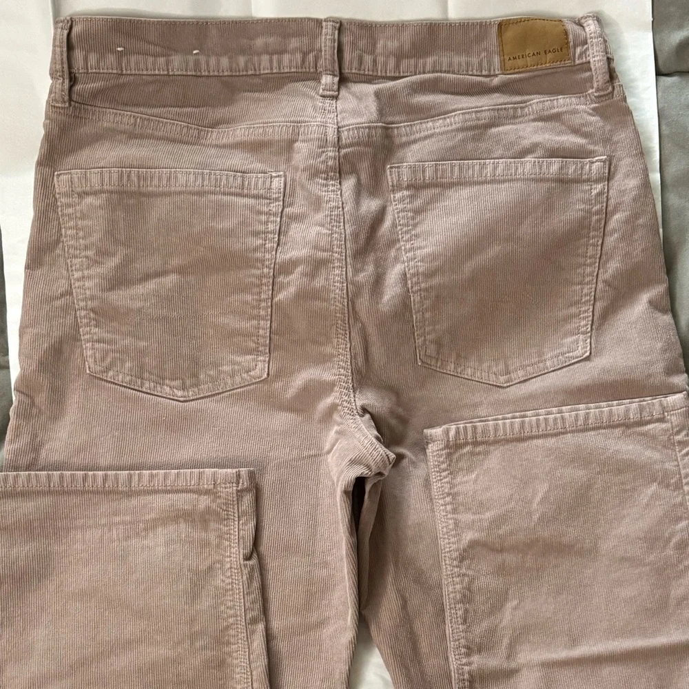 American Eagle Taupe/Mauve  Stretch Corduroy Pants size 12 - Picture 5 of 9